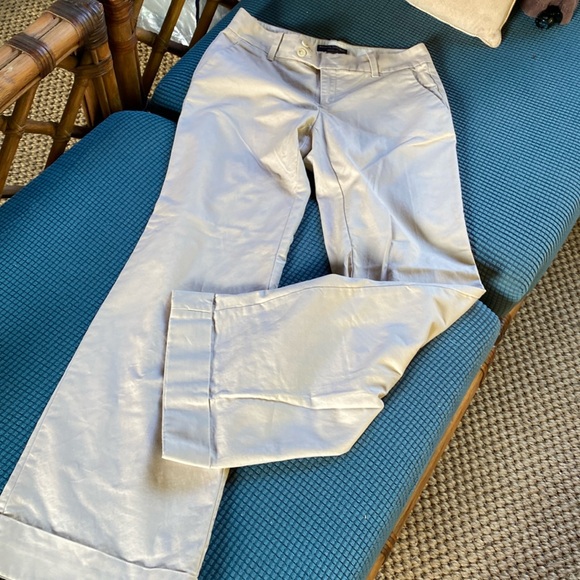 Banana Republic wide leg tan cotton trousers 4R - Picture 1 of 7